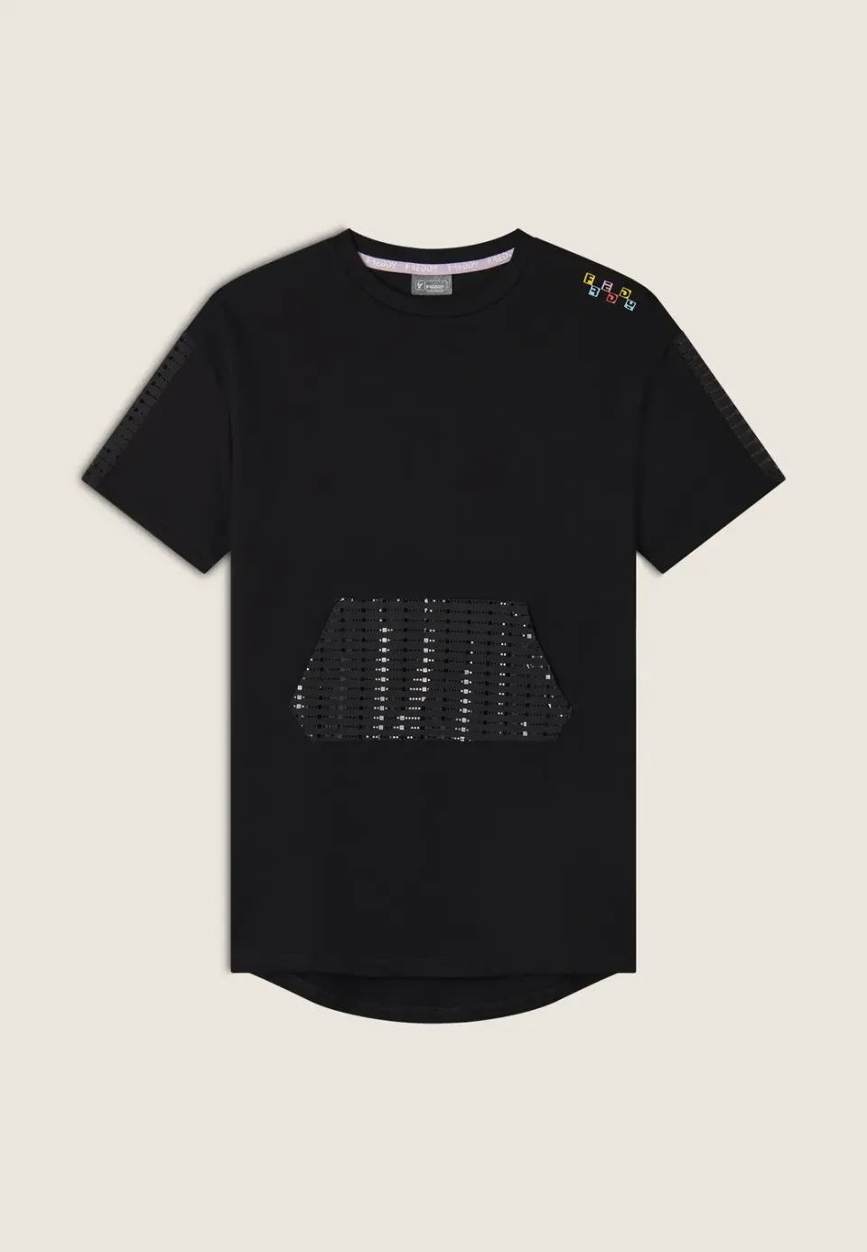 Freddy Mädchen Maxi T-Shirt Kleid Schwarz 8 Jahre