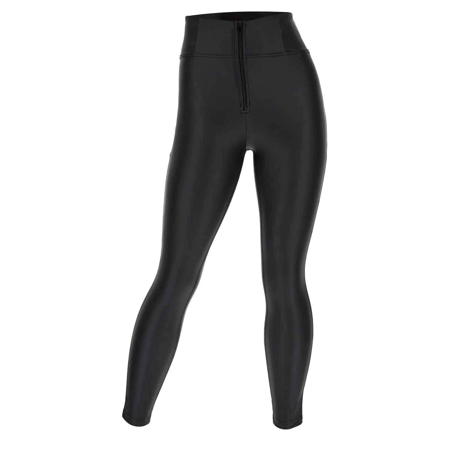 Freddy WR.UP Curvy Gamba Skinny Vita Alta Leggings Schwarz Lederlook
