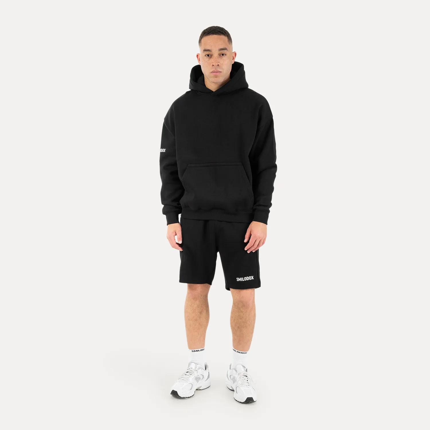 Smilodox Basic Koray Hoodie Herren schwarz Loose Fit