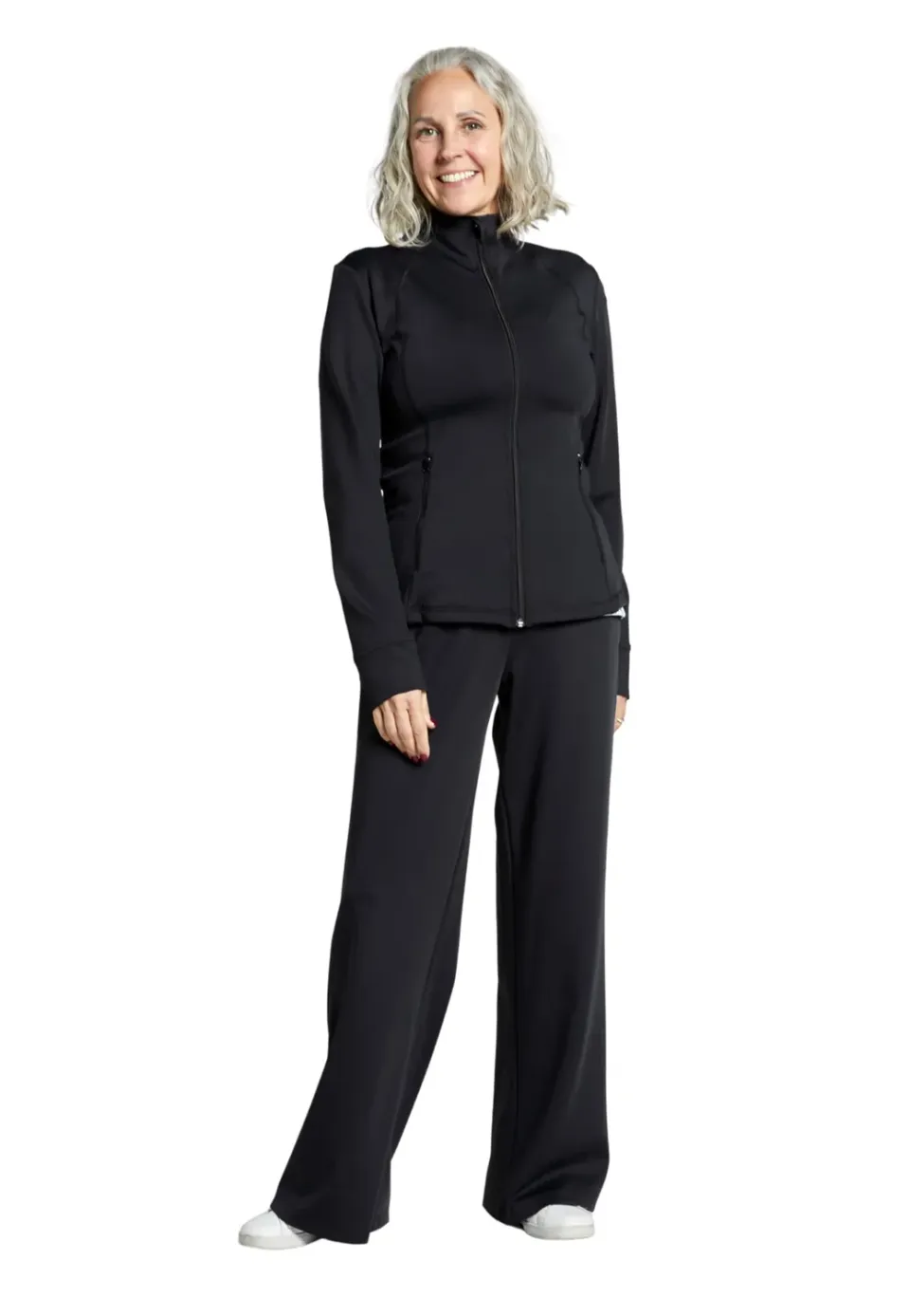 SPORTKIND Trainingsjacke Damen S Schwarz YKK