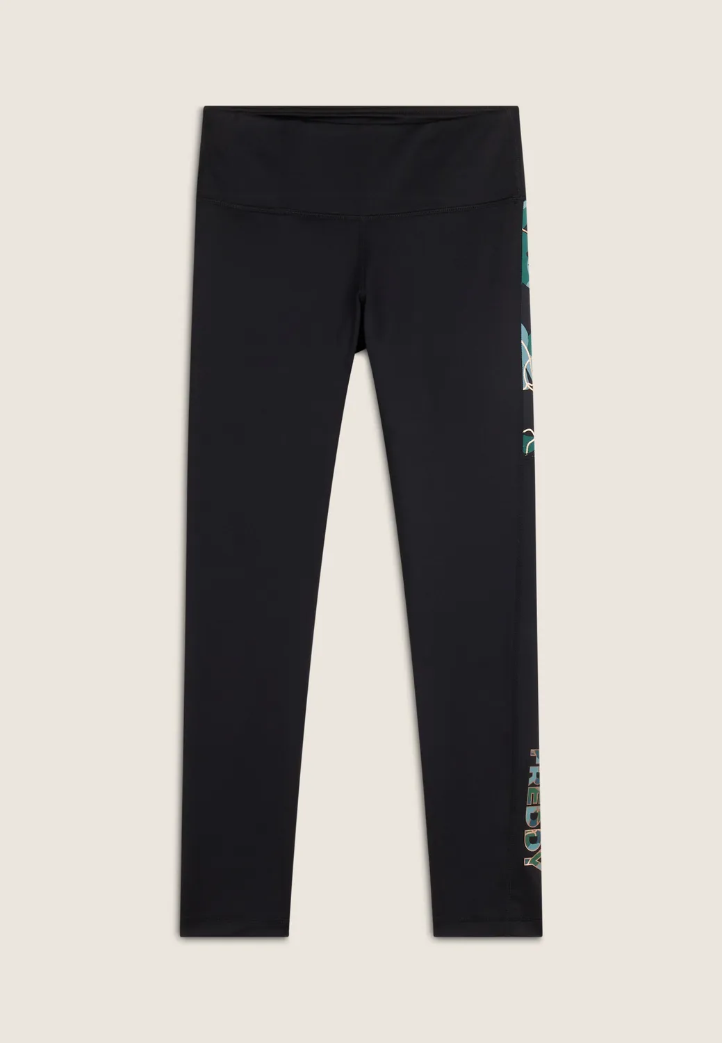 Freddy 7/8 Leggings Damen Schwarz hoher Bund