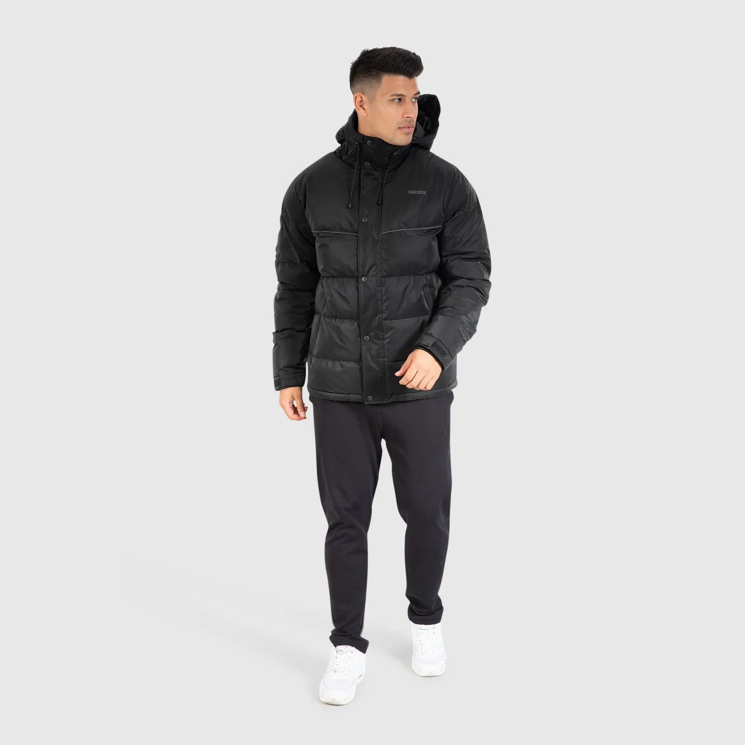 Smilodox Ritmo Winterjacke Herren Schwarz Reflektierend