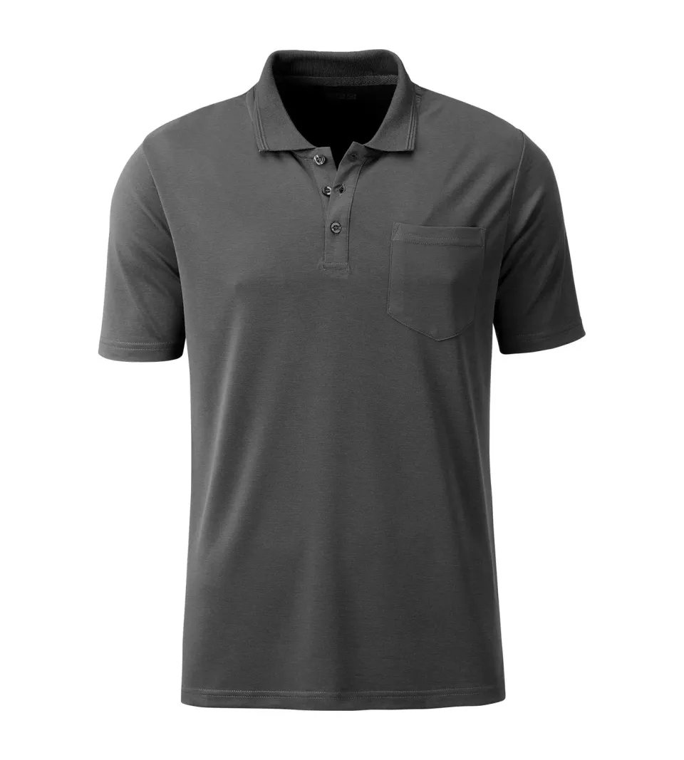 LPO Max Poloshirt Herren dunkelgrau Brusttasche