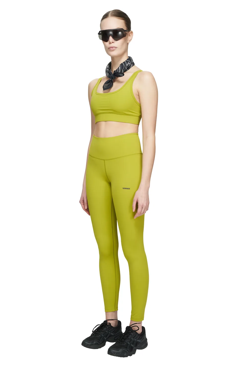 UNNA Good Place Tights Leggings Golden Green hoher Bund