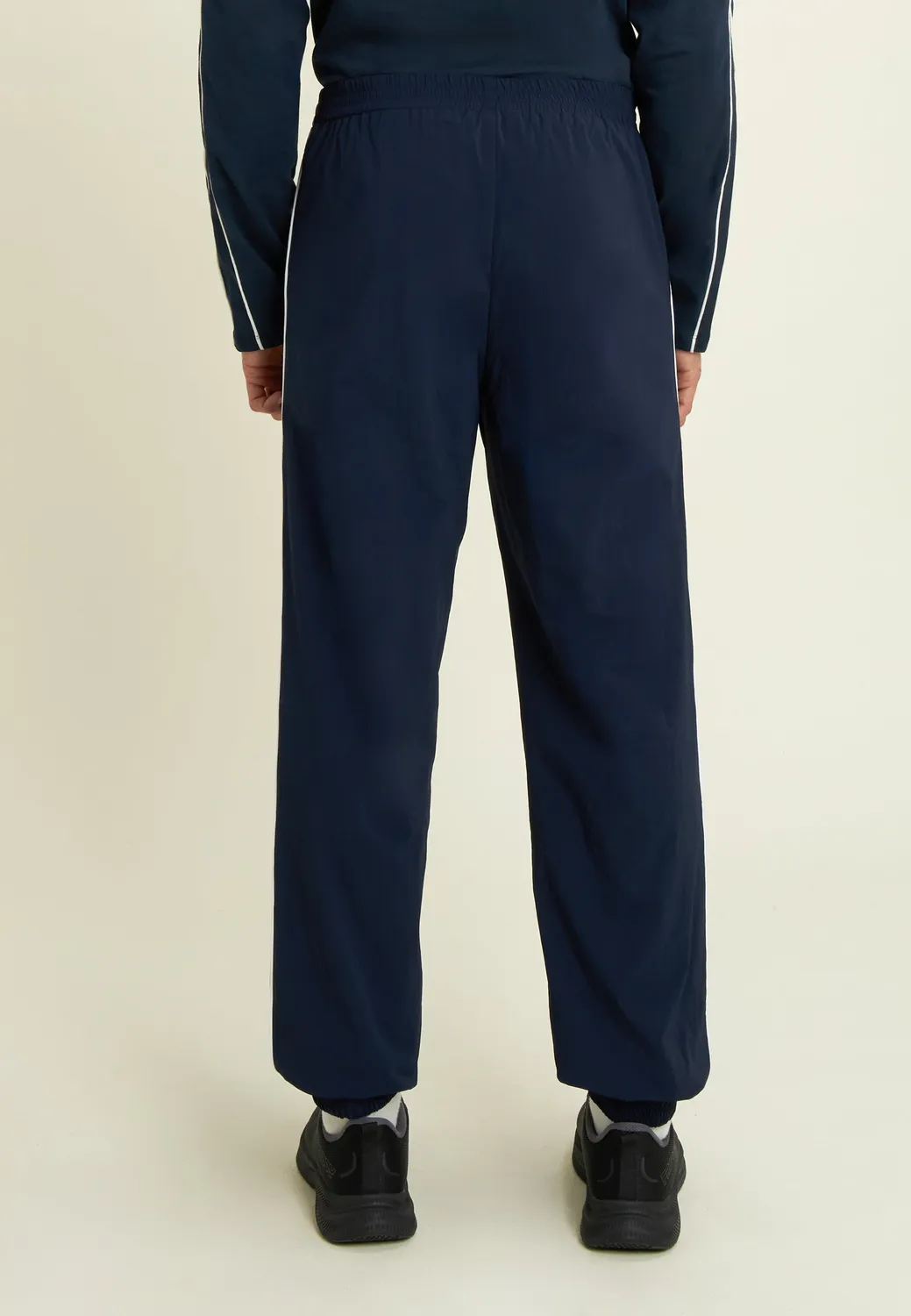 Freddy Herren Sporthose Nylon Stretch Dunkelblau-Weiß Kontrastnaht
