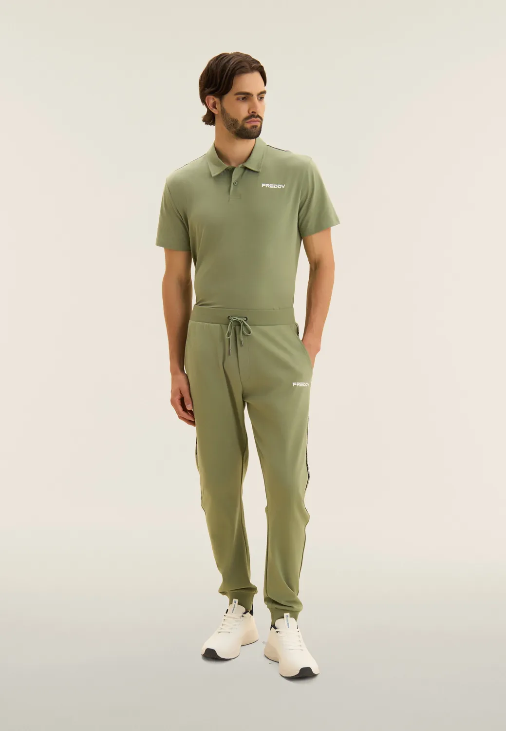Freddy Sporthose Baumwolle Jogginghose Schwarz Logo