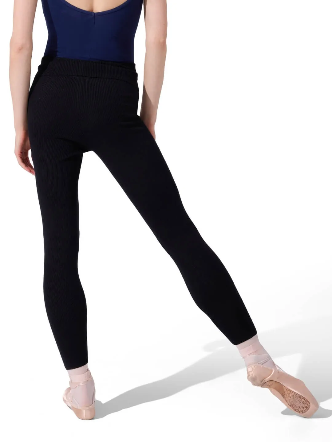 Capezio 11382W Strick-Legging Schwarz gerippt warm