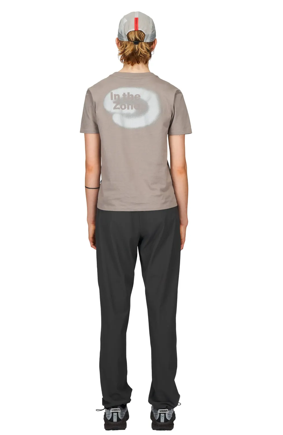 UNNA In The Zone Tee Laufshirt Fog Grey Bio-Baumwolle