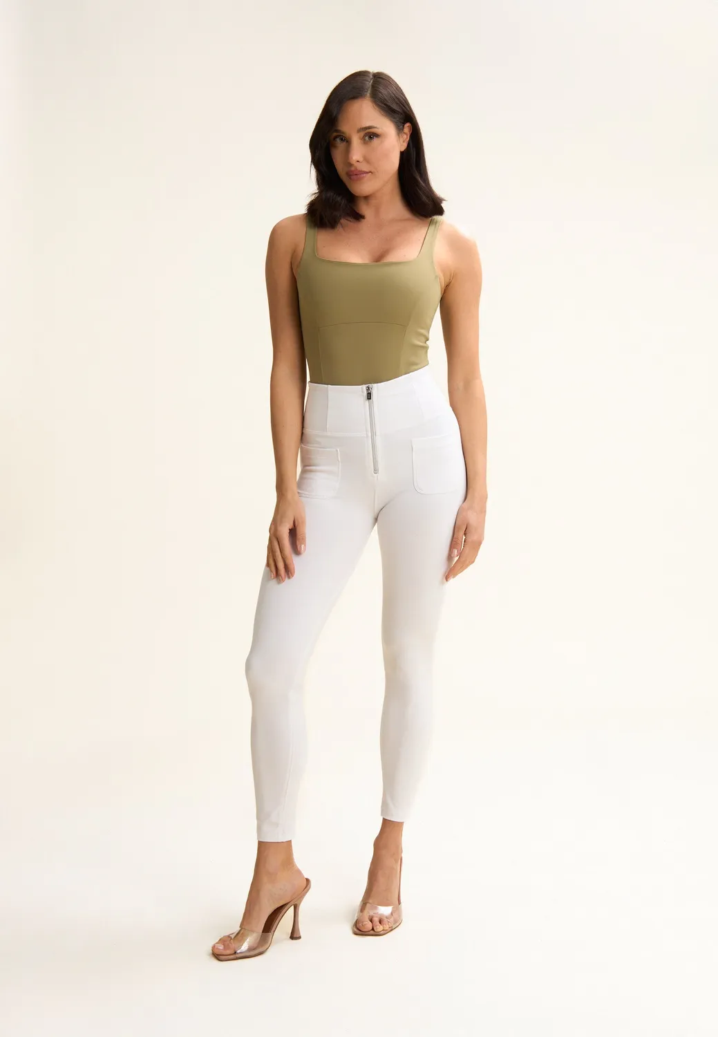 Freddy WR.UP 7/8 High-Waist Leggings Weiß Push-up