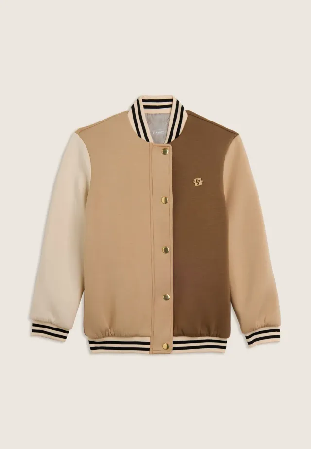 Freddy College Bomberjacke Mädchen creme Viskose-Block