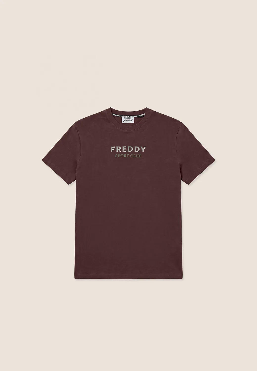 Freddy Regular Fit T-Shirt Herren braun Baumwolle