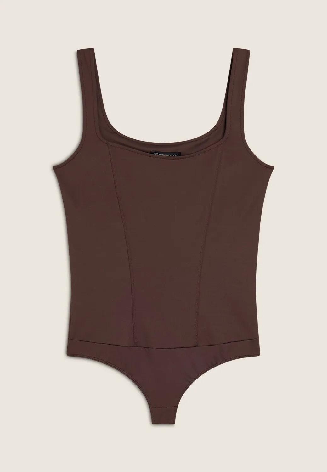 Freddy Square-Neck Body Nero Recycled-Training blickdicht