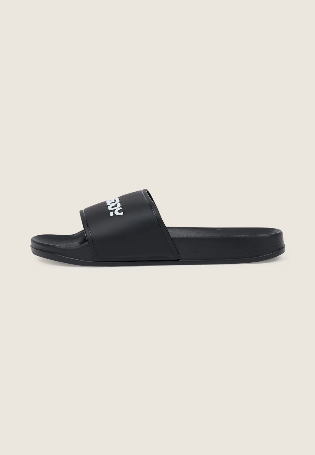 Freddy Slider Schlappen Herren blau Kontrast-Logo Fußbett