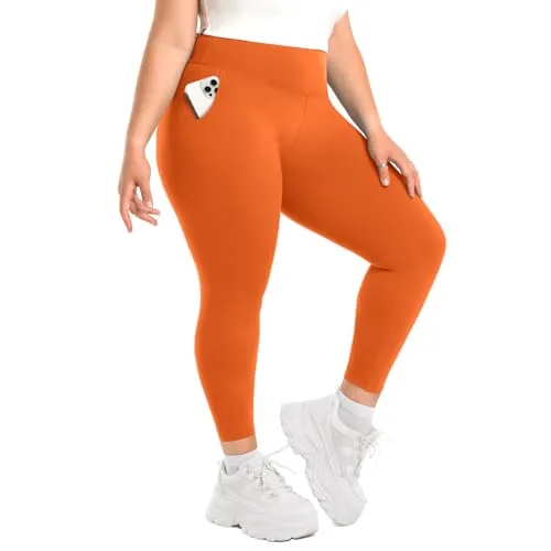 SINOPHANT High Waist Leggings Damen schwarz mit Taschen blickdicht