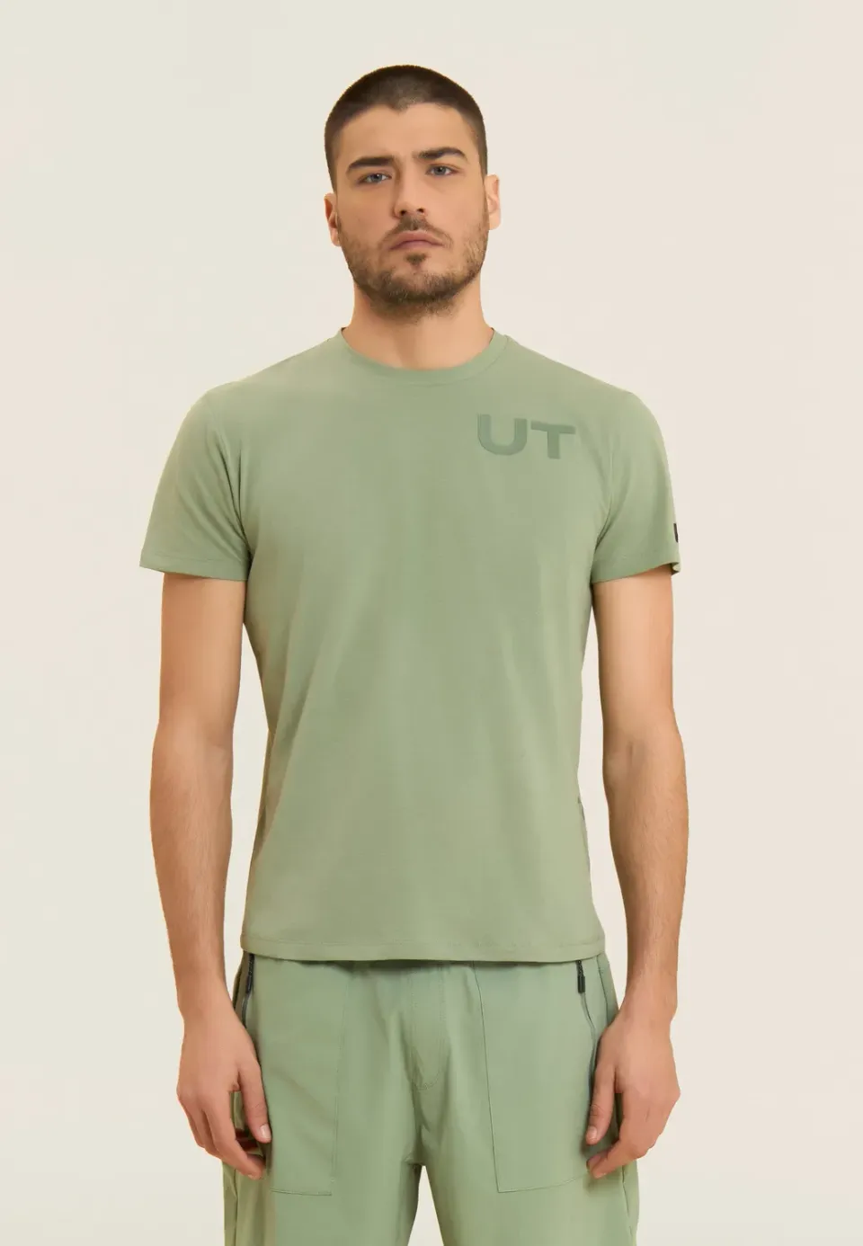 Freddy Urban Tech T-Shirt Baumwolle hedge green Print