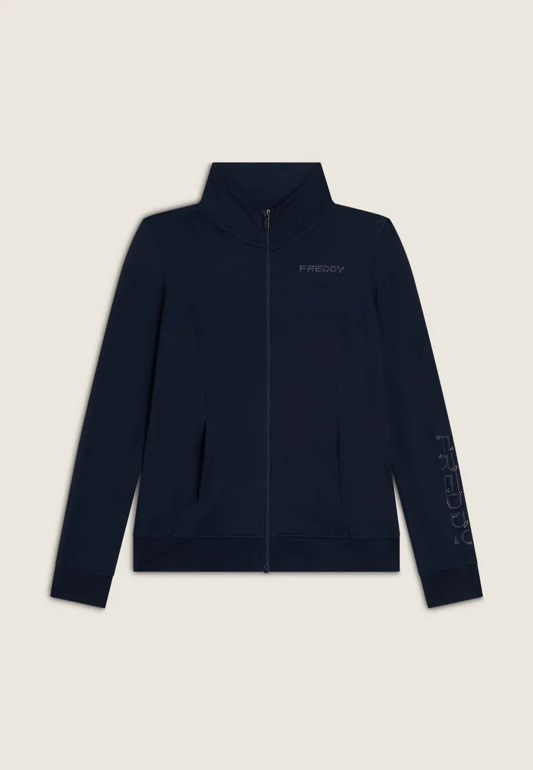 Freddy Sweatjacke Damen Regular Fit schwarz Sticklogo