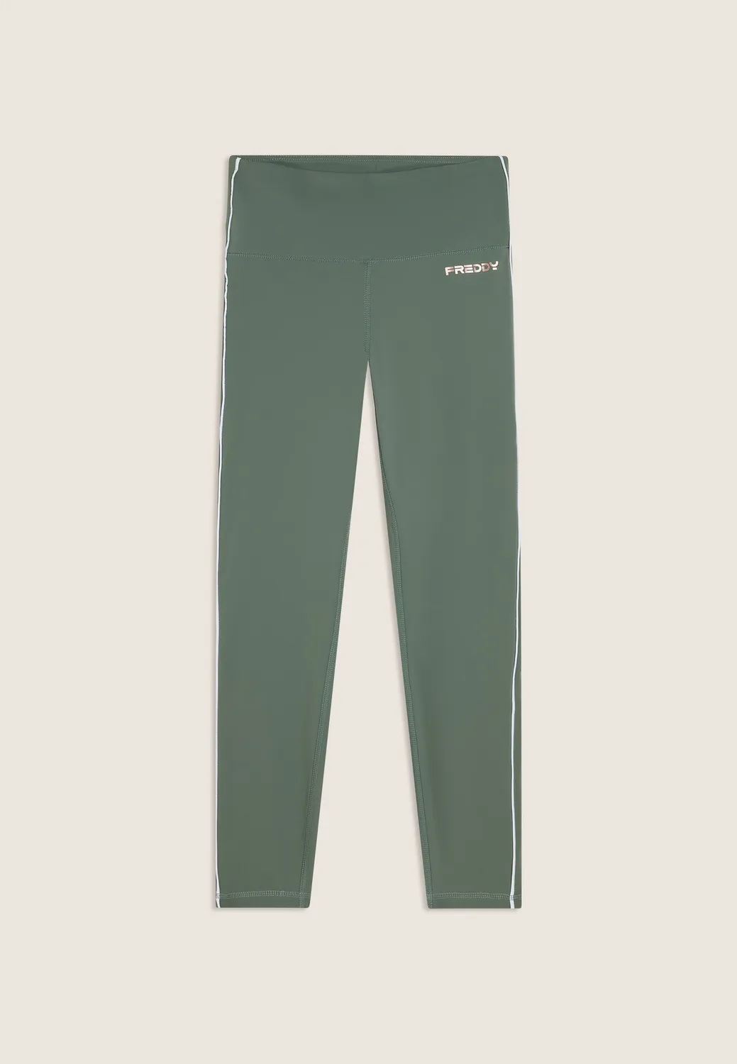 Freddy 7/8 Leggings hoher Bund Schwarz Kontrast
