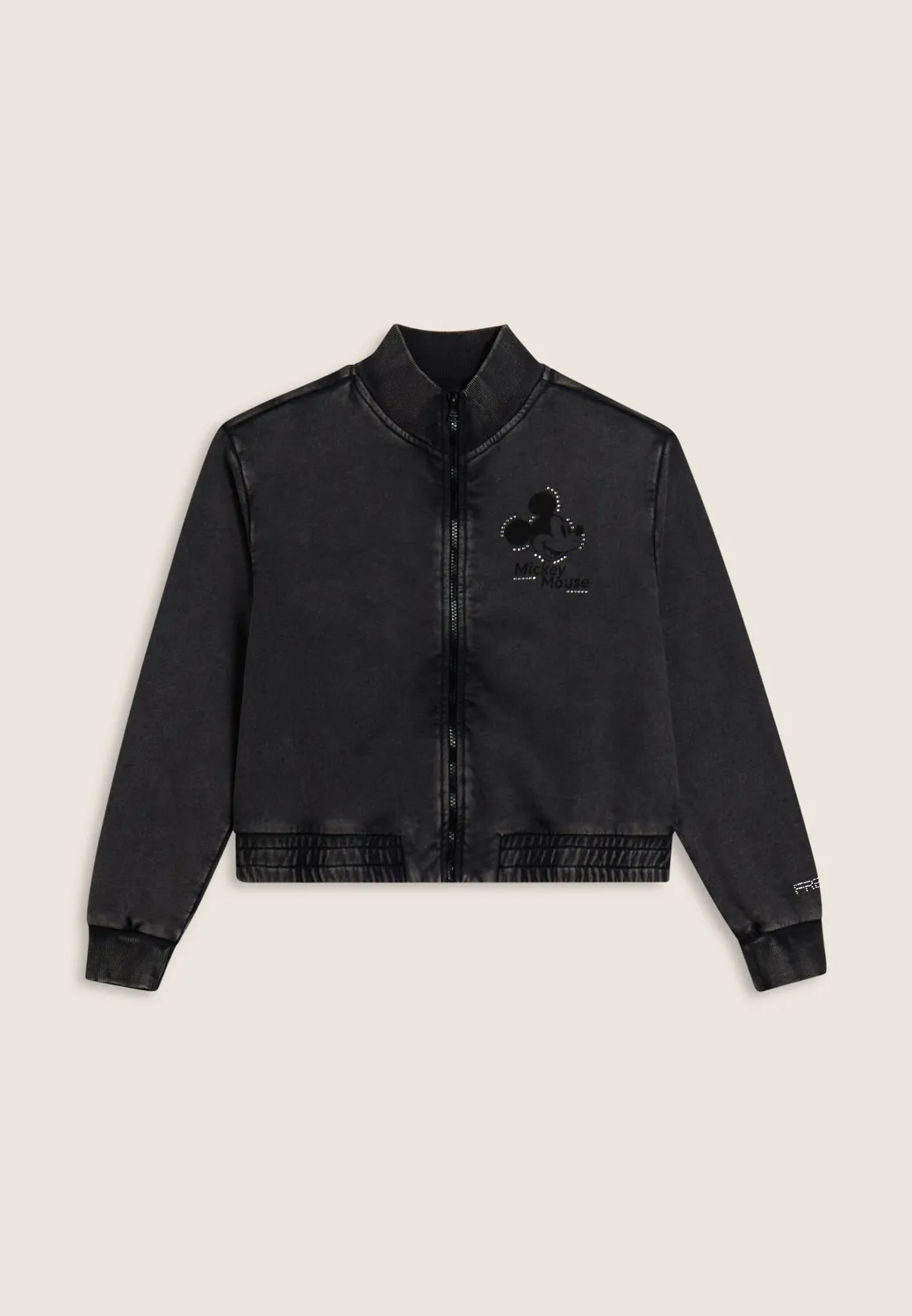 Freddy Bomber Sweatjacke Disney Mickey cropped