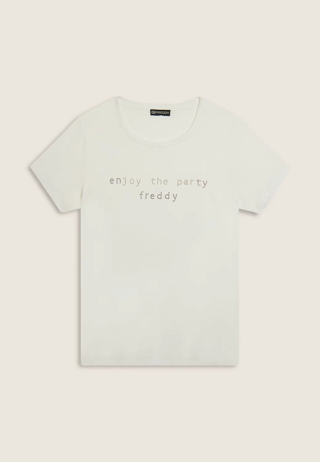 Freddy Enjoy the Party T-Shirt Damen Schwarz XXS Strass
