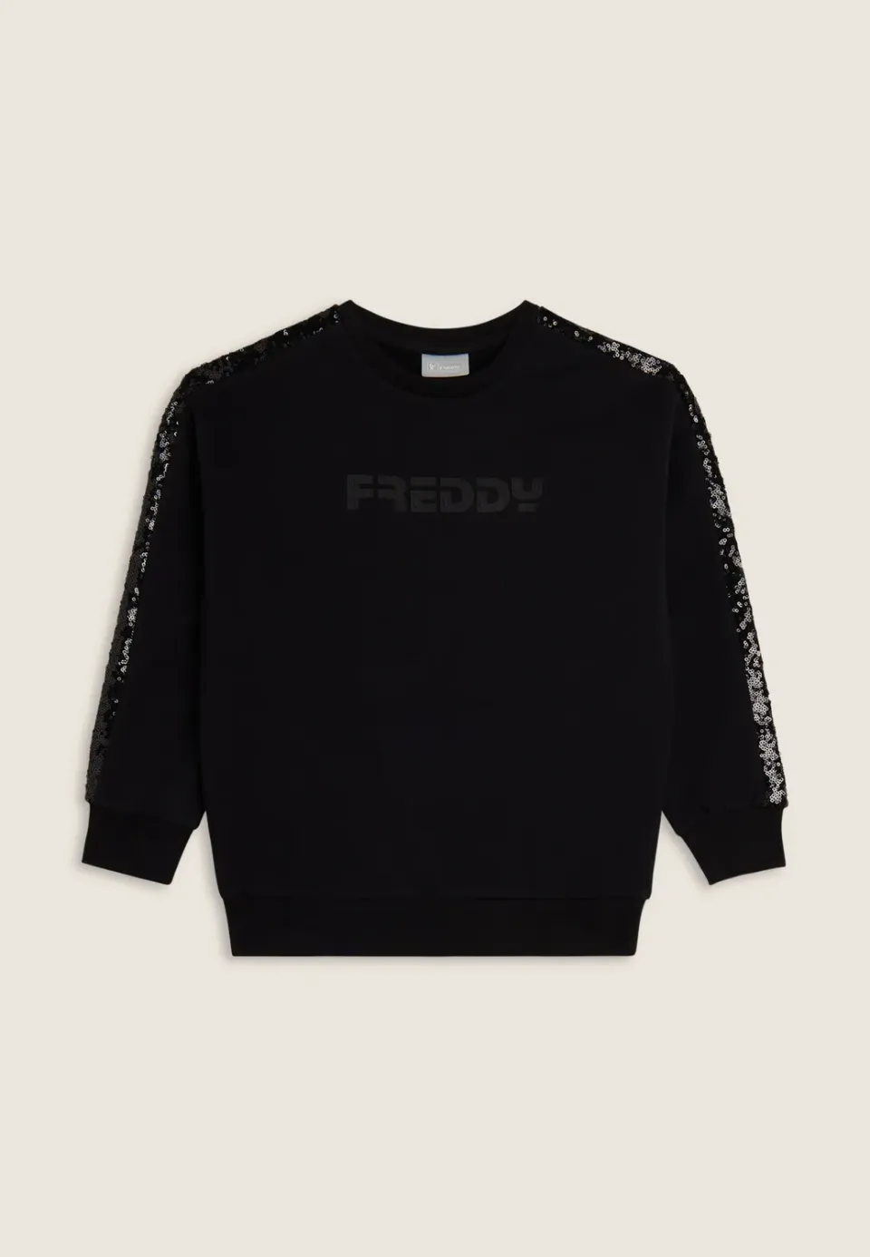 Freddy Pailletten Sweatshirt Mädchen Schwarz