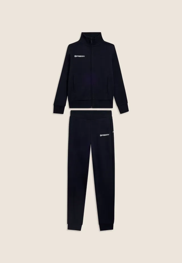 Freddy Trainingsanzug Mädchen Schwarz Baumwolle