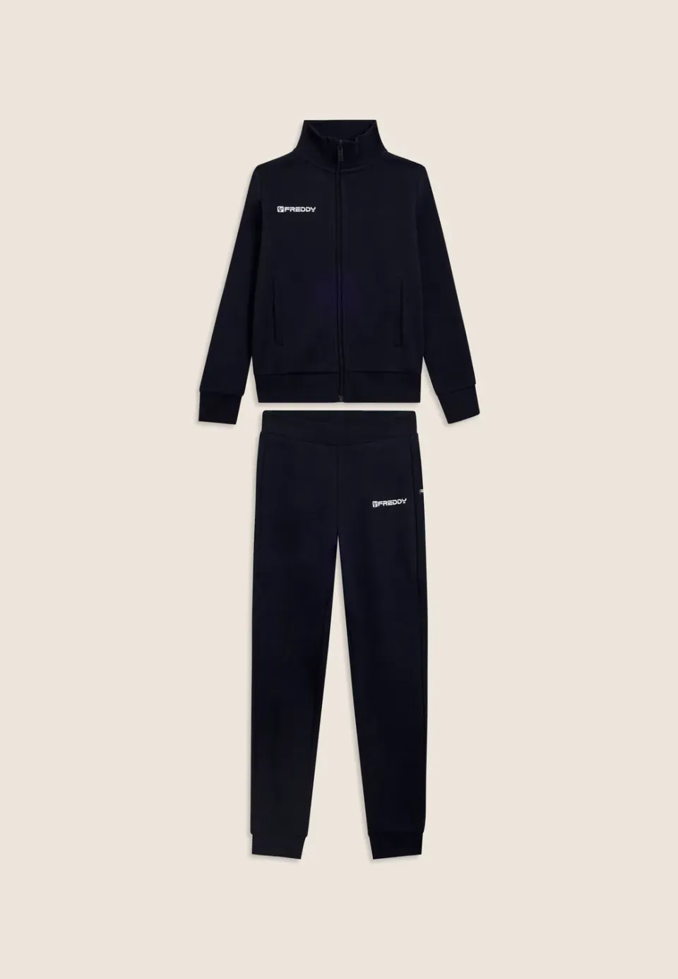 Freddy Trainingsanzug Mädchen Schwarz Baumwolle