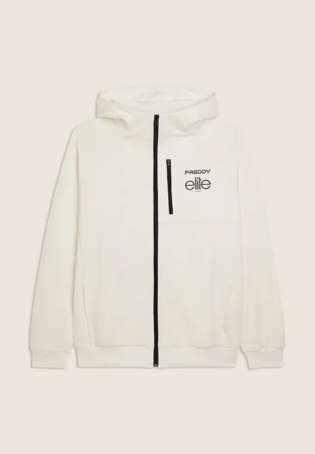 Freddy ELITE Full-Zip Hoodie Grau Baumwolle Herren