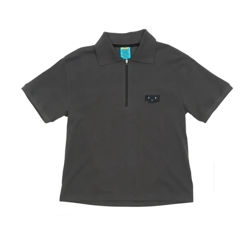 UNNA Polo Run Shirt W Poloshirt Off Black Bio-Baumwolle