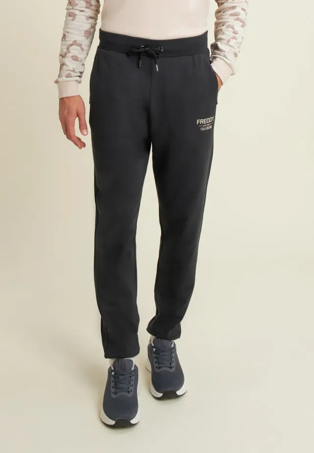 Freddy Jogger Herren Baumwolle Regular schwarz