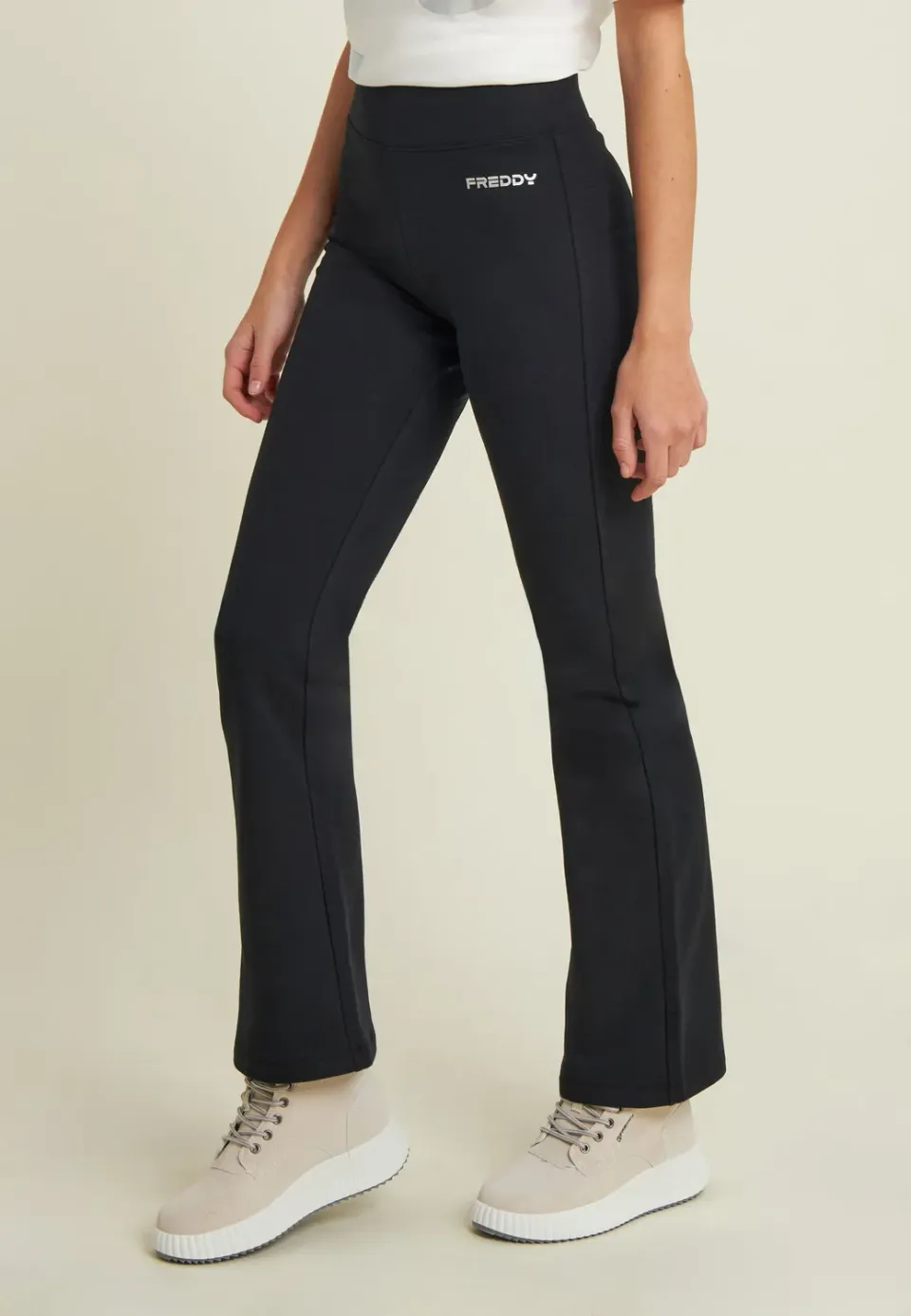 Freddy Sweat Schlagleggings Flared Anthrazit Blickdicht