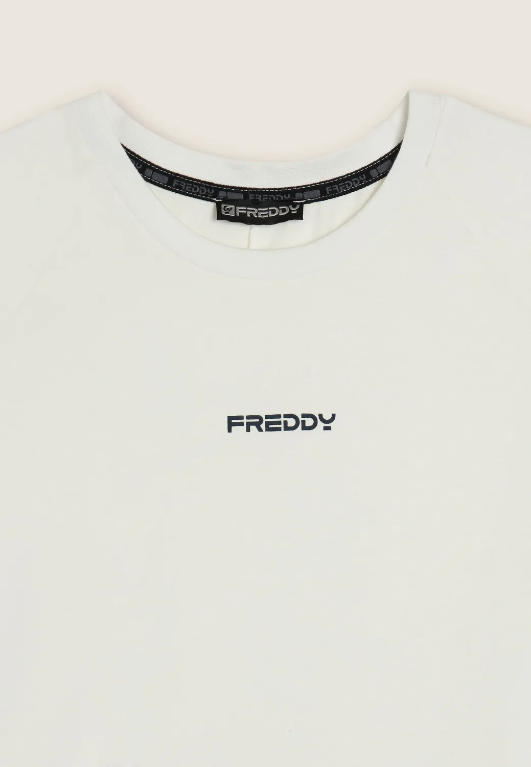 Freddy Herren T-Shirt Slim Glanz-Print Jet Black