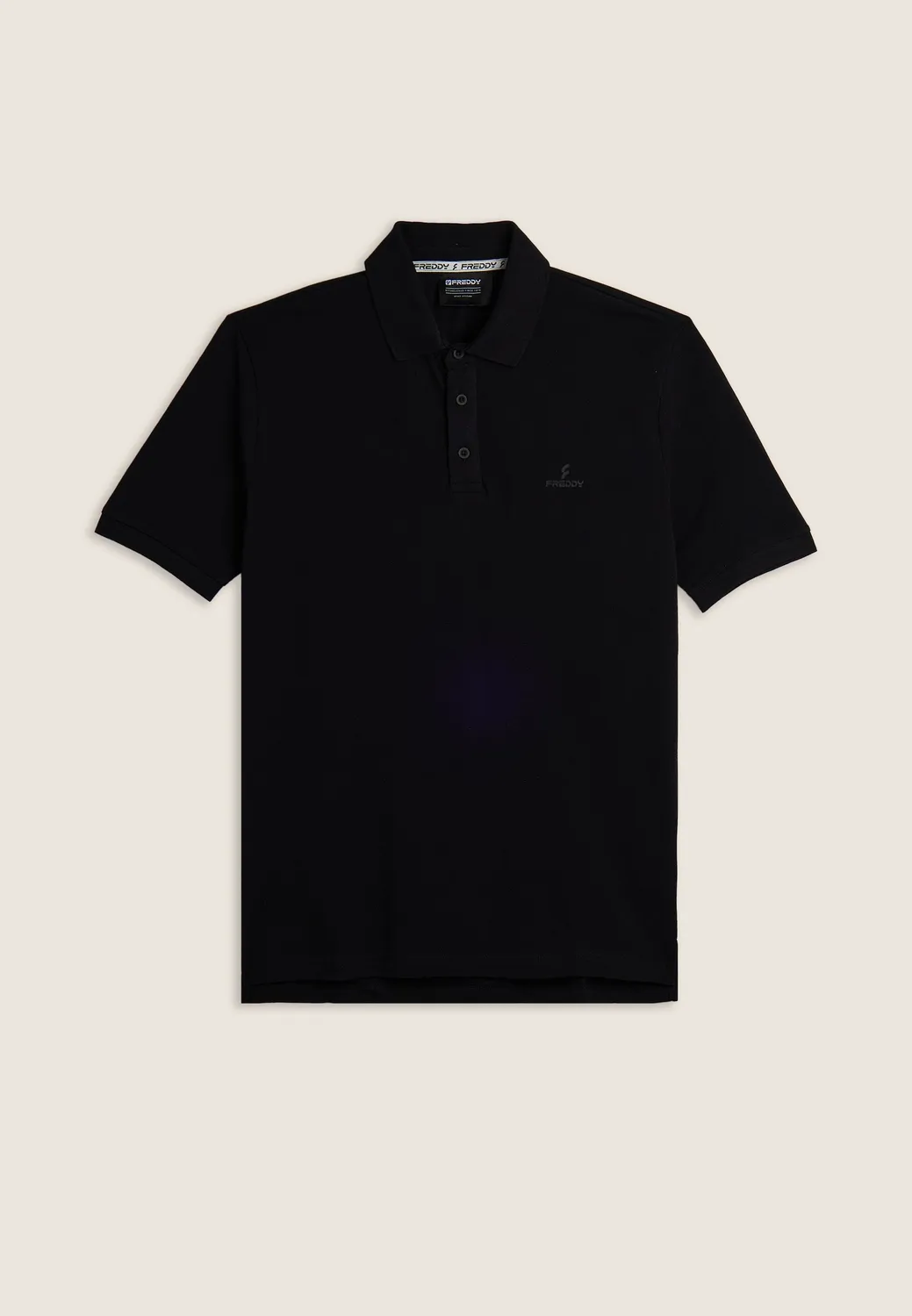 Freddy Poloshirt Schwarz Piquet Baumwolle Regular