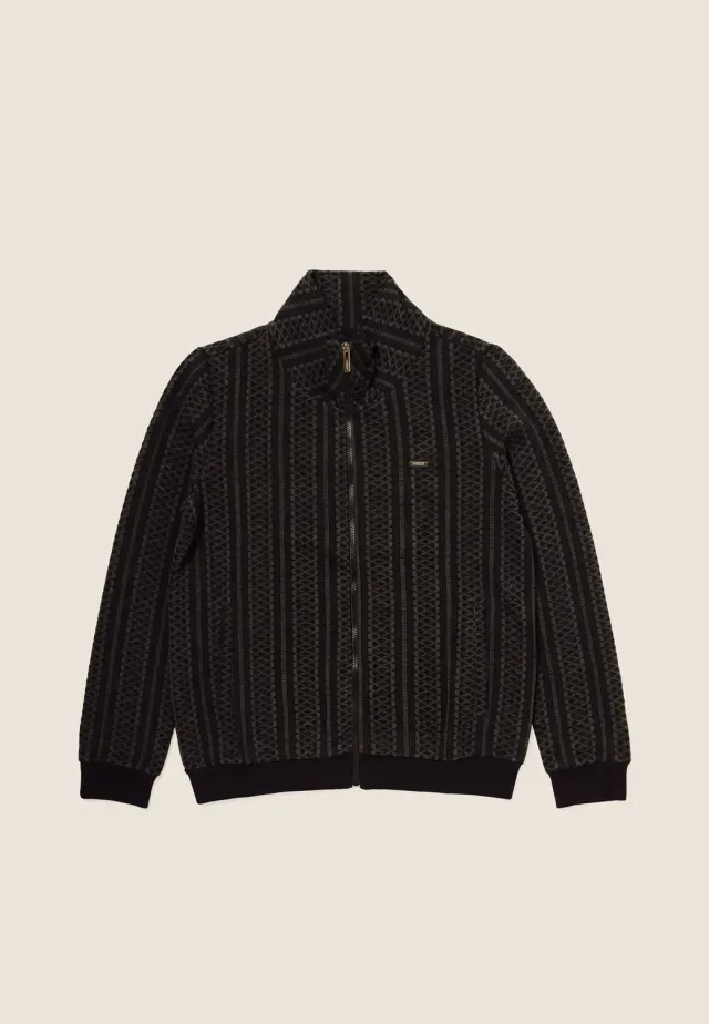 Freddy Full Zip Sweatjacke Nero geometrisch warm