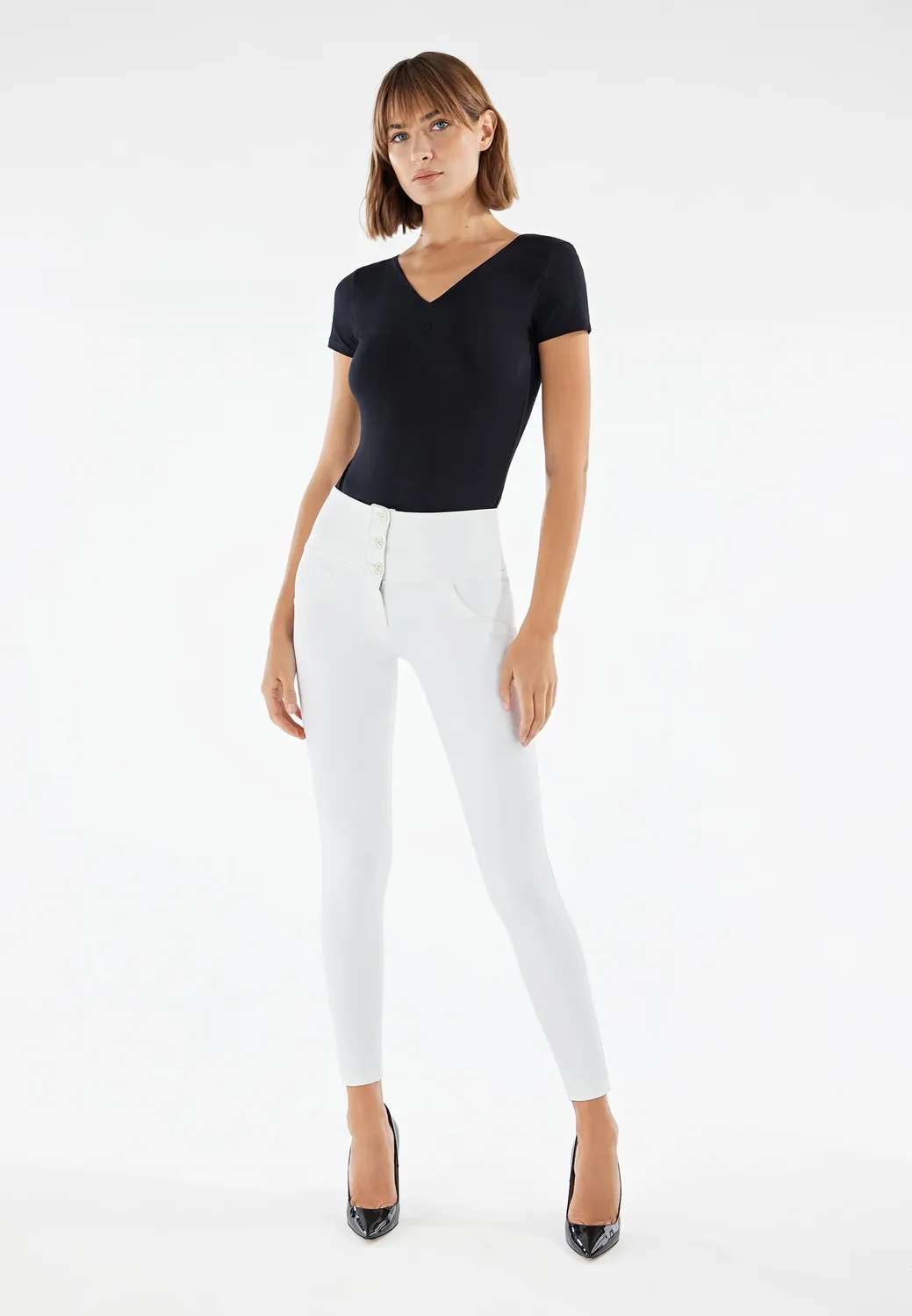 Freddy WR.UP Skinny Push-up-Hose French Roast High Waist