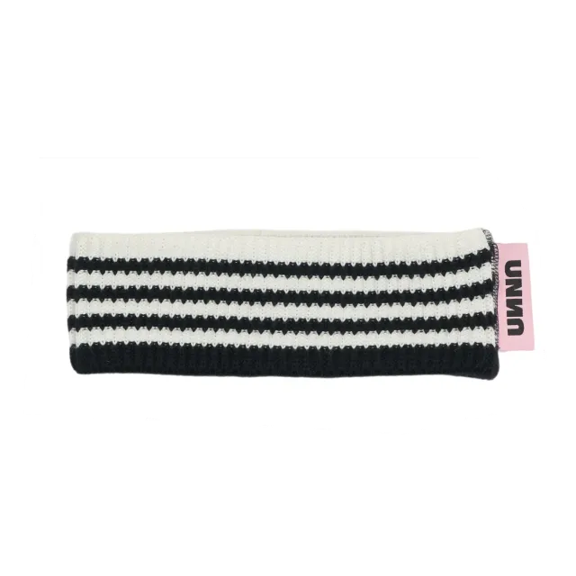 UNNA Merino Loop Halstuch Schwarz-Weiß Merinowolle