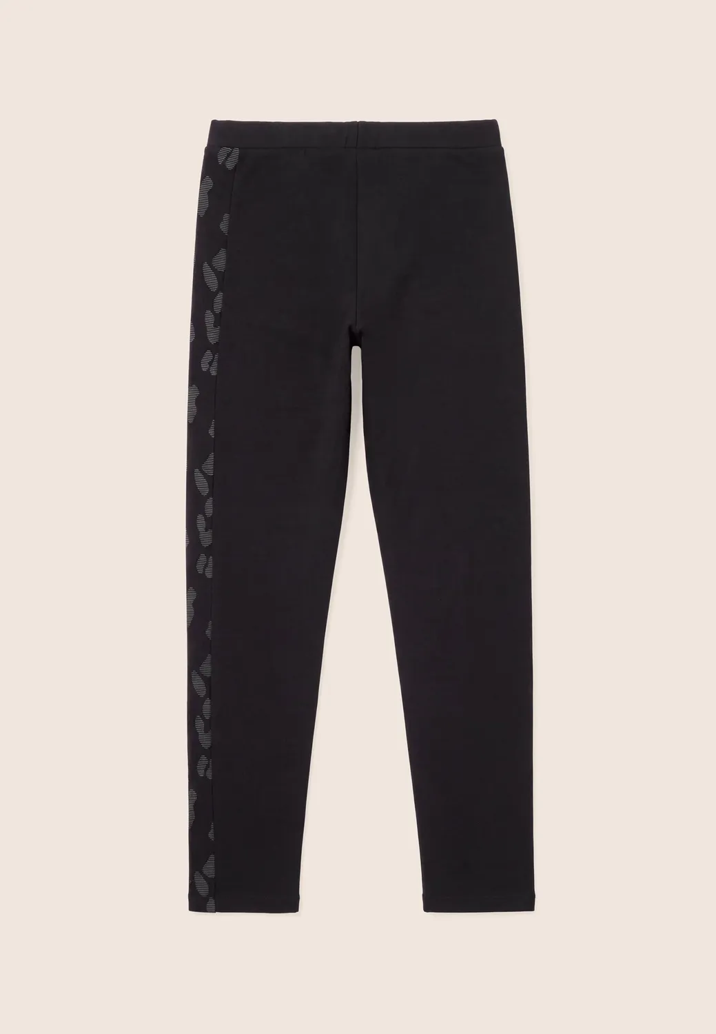 Freddy Training Leggings 7/8 Damen Schwarz Leo-Einsatz