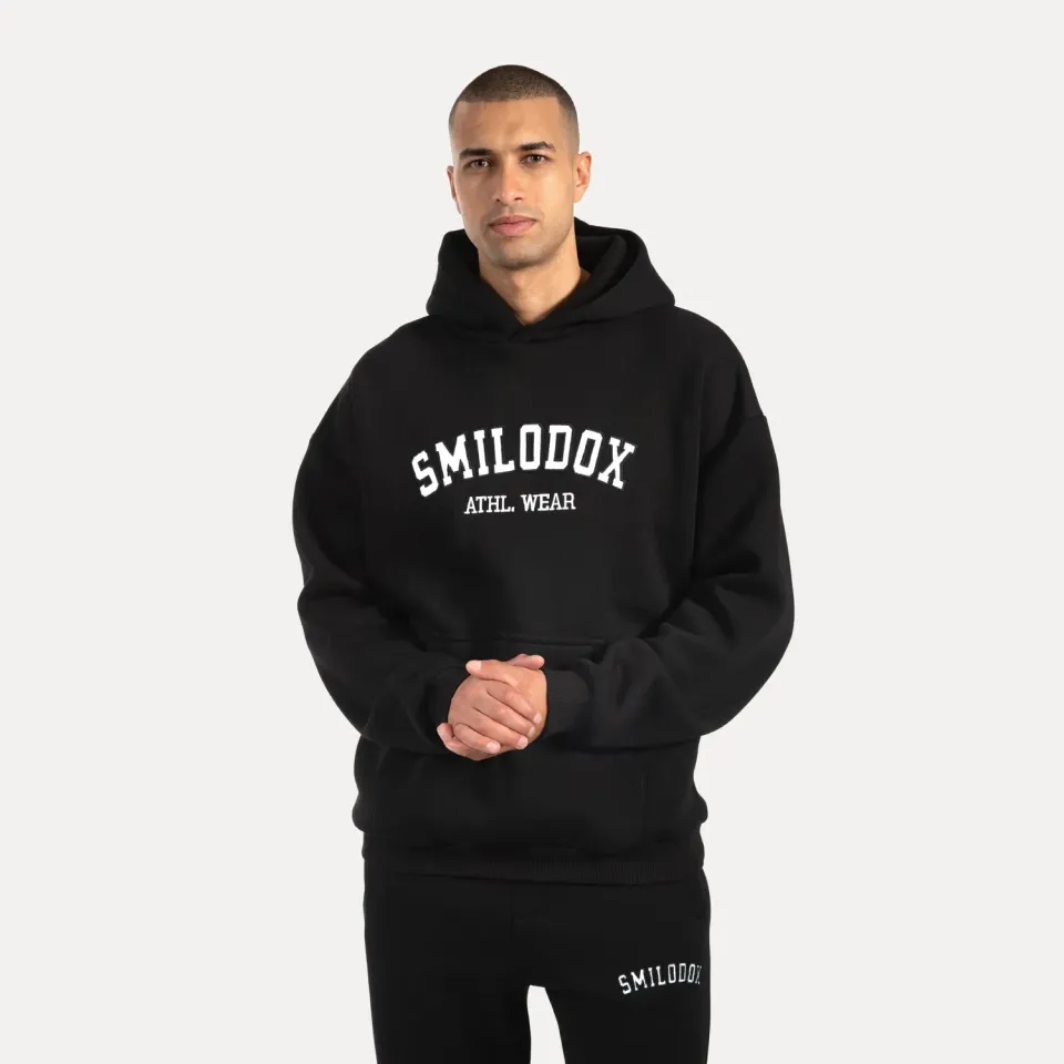 Smilodox Kayson Hoodie Schwarz Herren Oversize