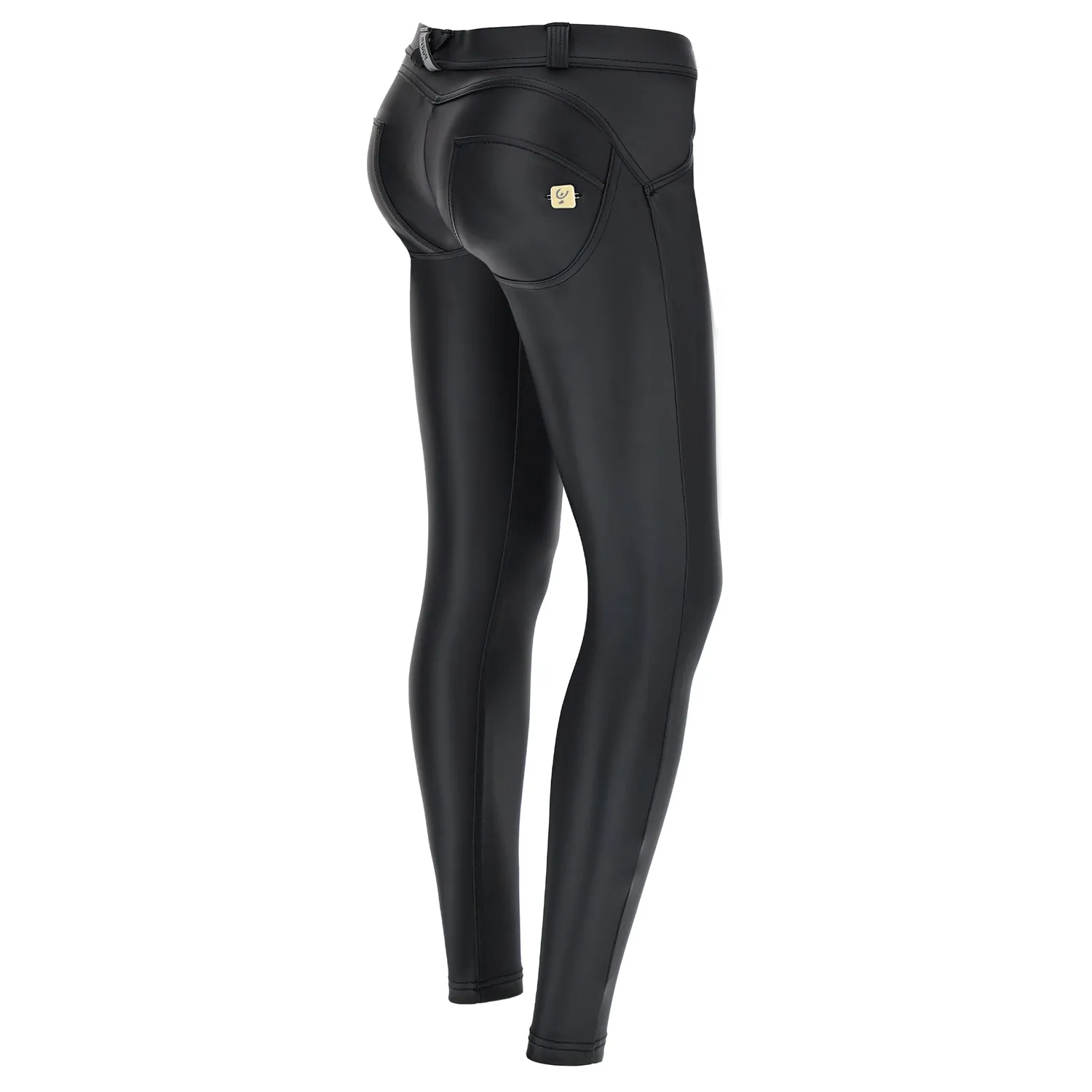 Freddy WR.UP Superskinny Hose Schwarz Kunstleder