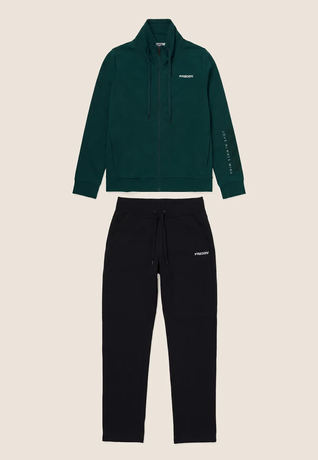 Freddy Trainingsanzug Damen Full-Zip Navy Sticklogo