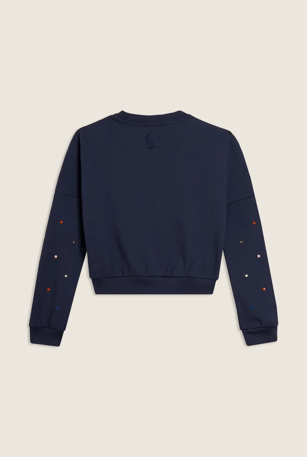 Freddy Junior Cropped Sweatshirt mit Strass Blau