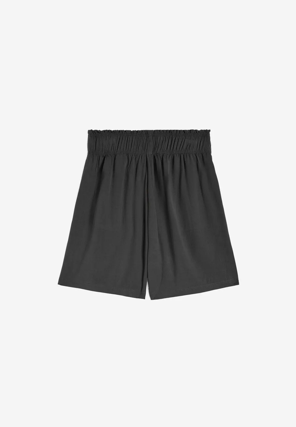 Freddy Leinen Shorts Damen schwarz weites Bein luftig