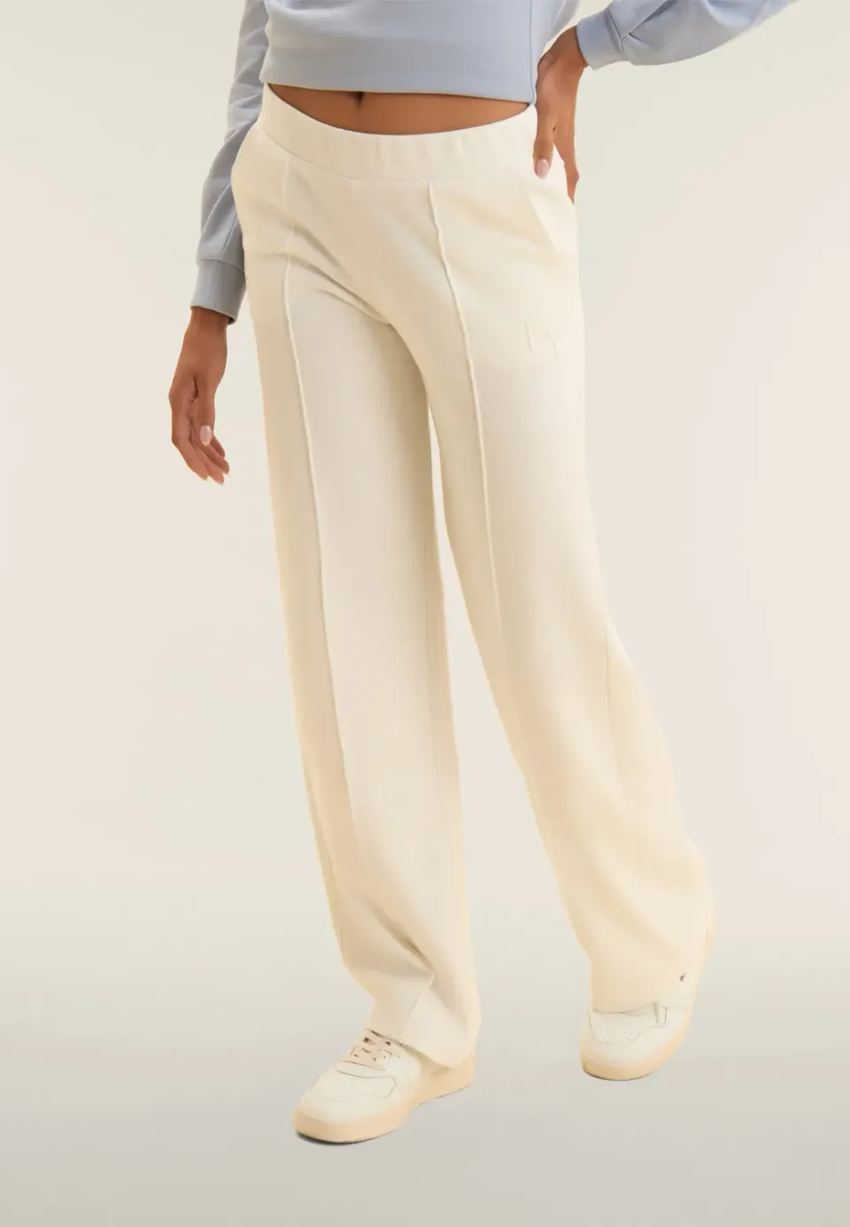 Freddy Wide Leg Sporthose Logo Schwarz bequem