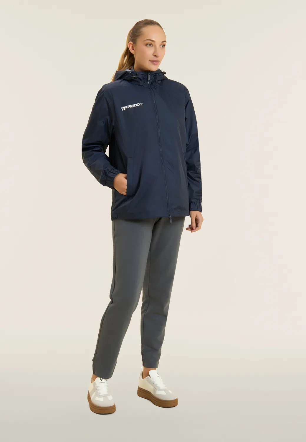 Freddy Regenjacke Unisex Kapuze Dark Sapphire