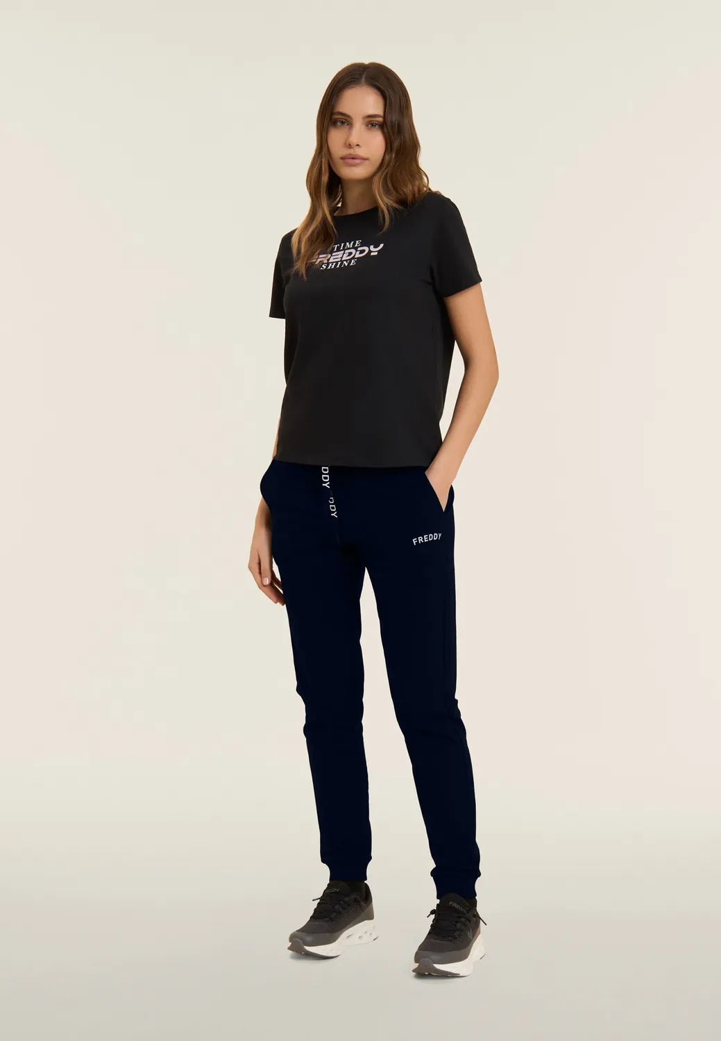 Freddy Jogginghose mit Bündchen Dark Sapphire French Terry