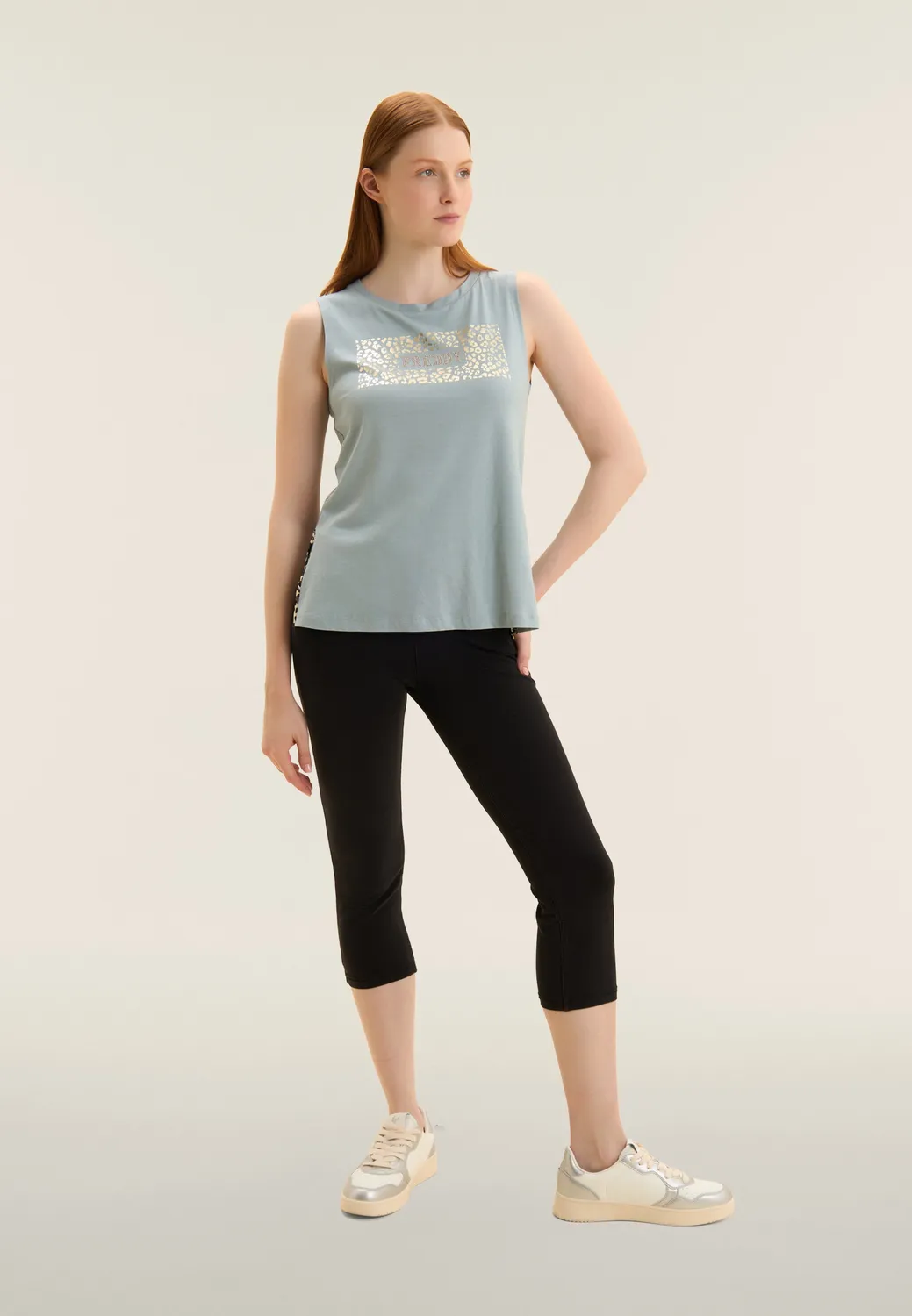 Freddy Tanktop Dark Denim Animalier Baumwolle Modal