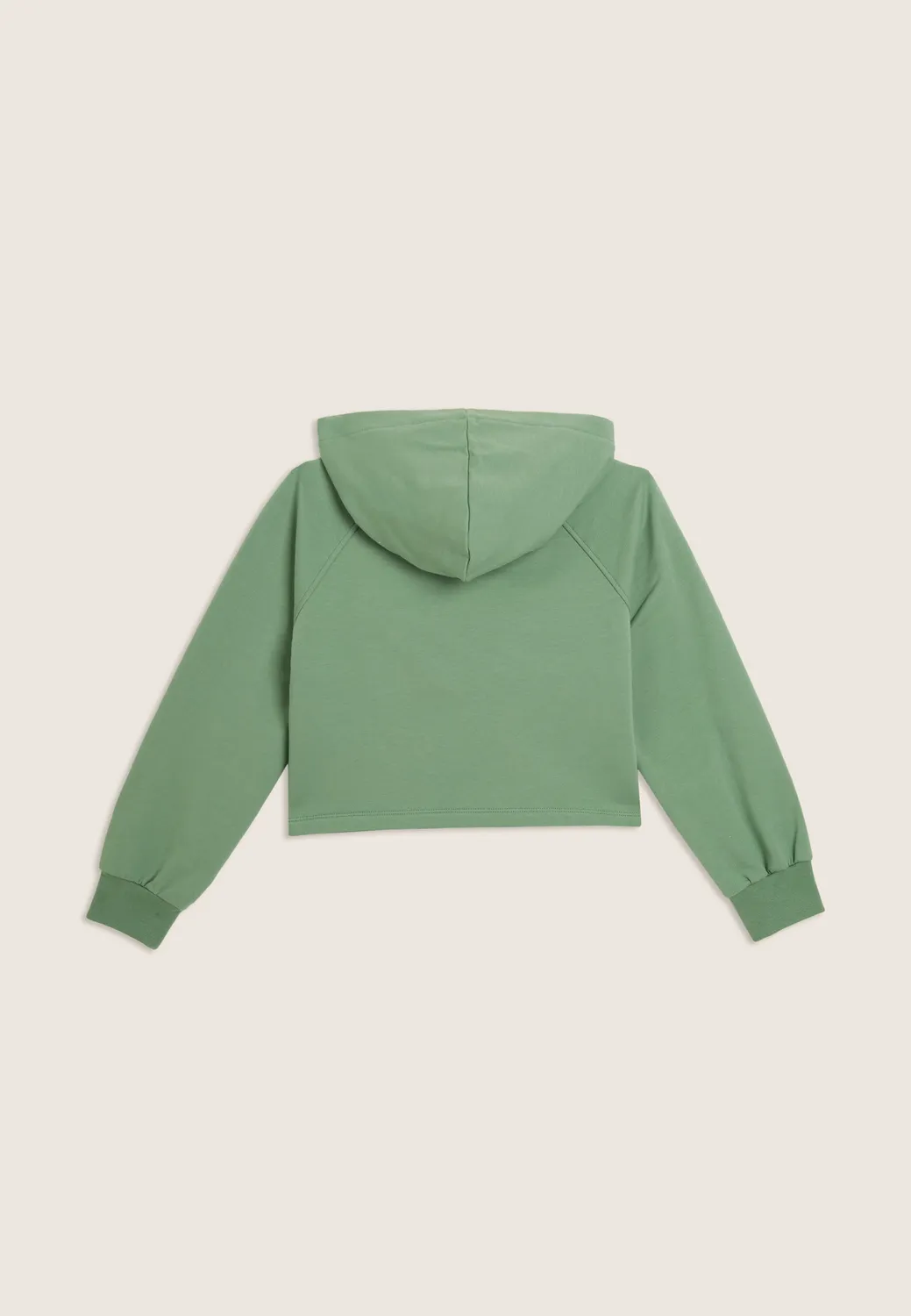Freddy Junior Cropped Hoodie Granite Gray Raglan Baumwolle