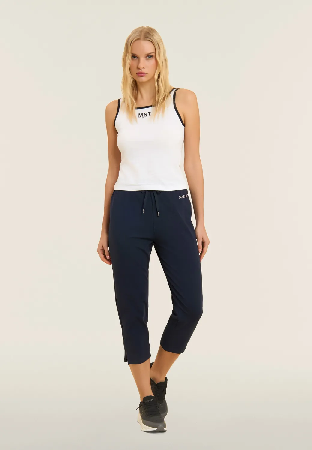 Freddy Capri Sporthose mit Kordelzug Dunkelblau