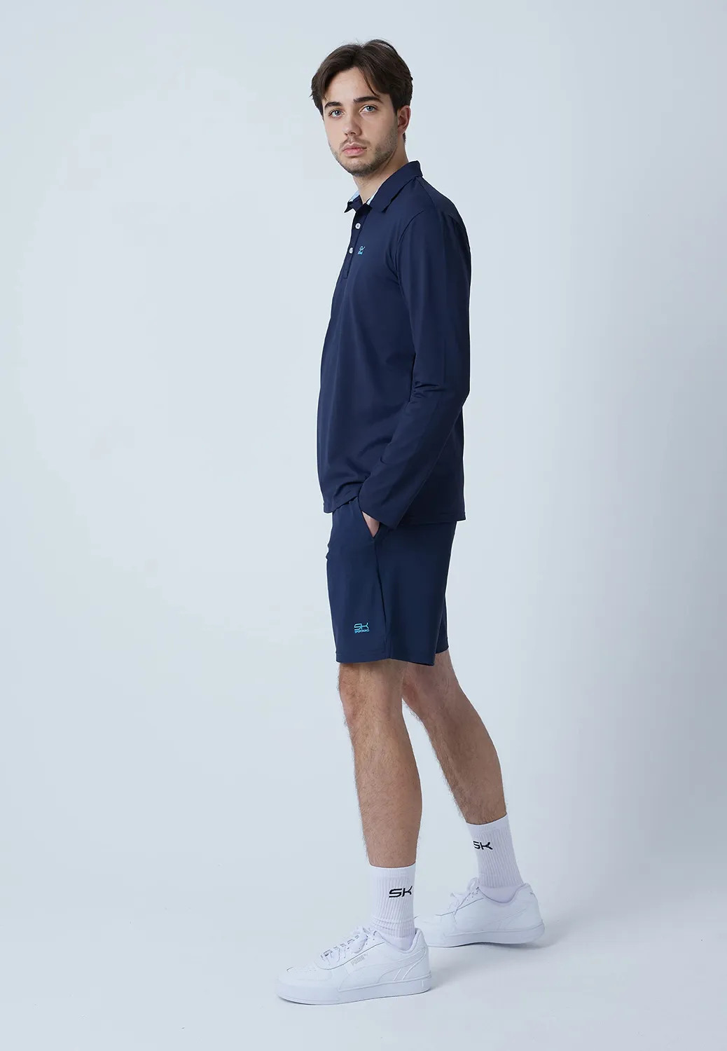 SPORTKIND Tennis Poloshirt Langarm Jungen UPF 50+ Stretch