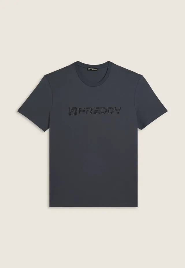 Freddy Herren T-Shirt Logo Baumwolle Turbulence