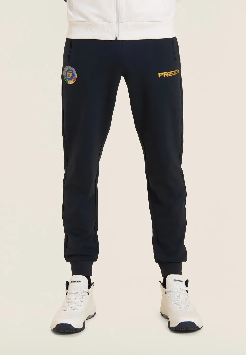Freddy Italia FGI Full Zip Trainingsanzug Weiß-Blau